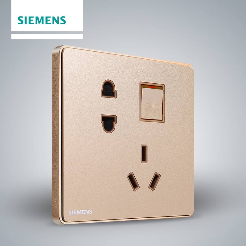 宜賓西門子開關插座睿致玫瑰金